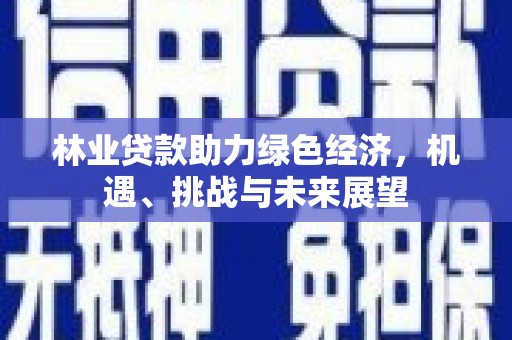 屯门林业贷款助力绿色经济，机遇、挑战与未来展望