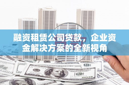 屯门融资租赁公司贷款，企业资金解决方案的全新视角