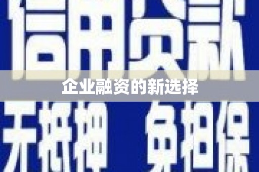 屯门企业融资的新选择