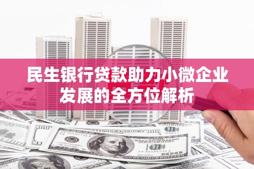 屯门民生银行贷款助力小微企业发展的全方位解析