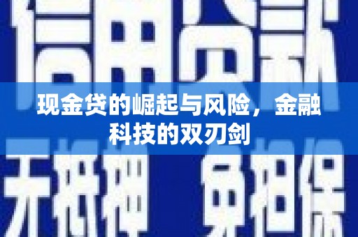 屯门现金贷的崛起与风险，金融科技的双刃剑