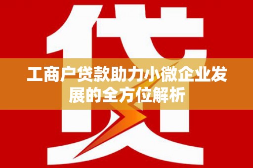 屯门工商户贷款助力小微企业发展的全方位解析