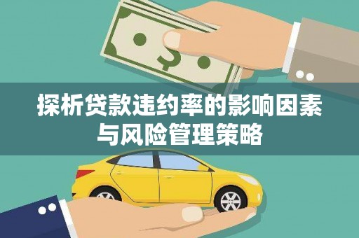 屯门探析贷款违约率的影响因素与风险管理策略