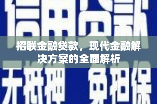 屯门招联金融贷款，现代金融解决方案的全面解析