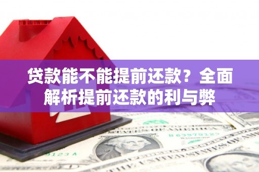 屯门贷款能不能提前还款？全面解析提前还款的利与弊
