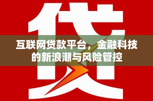 屯门互联网贷款平台，金融科技的新浪潮与风险管控