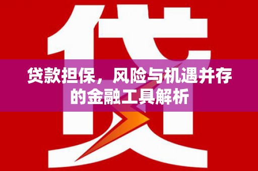 屯门贷款担保，风险与机遇并存的金融工具解析