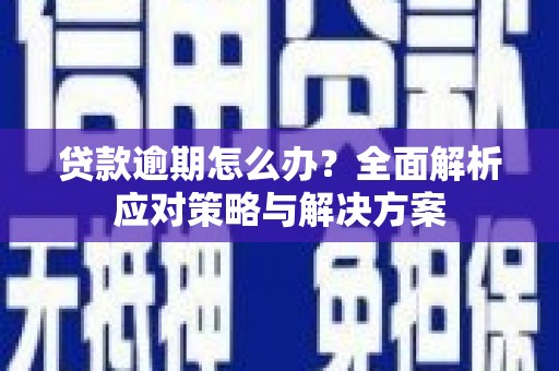 屯门贷款逾期怎么办？全面解析应对策略与解决方案