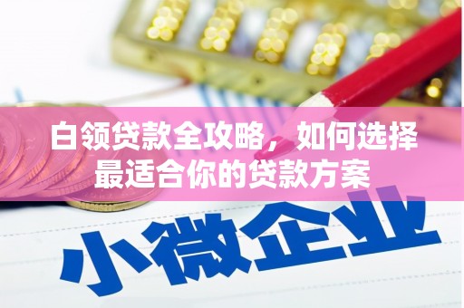 屯门白领贷款全攻略，如何选择最适合你的贷款方案
