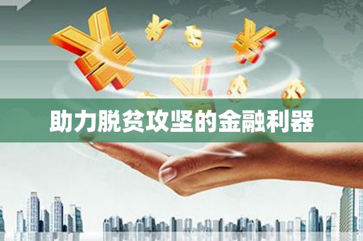 屯门助力脱贫攻坚的金融利器